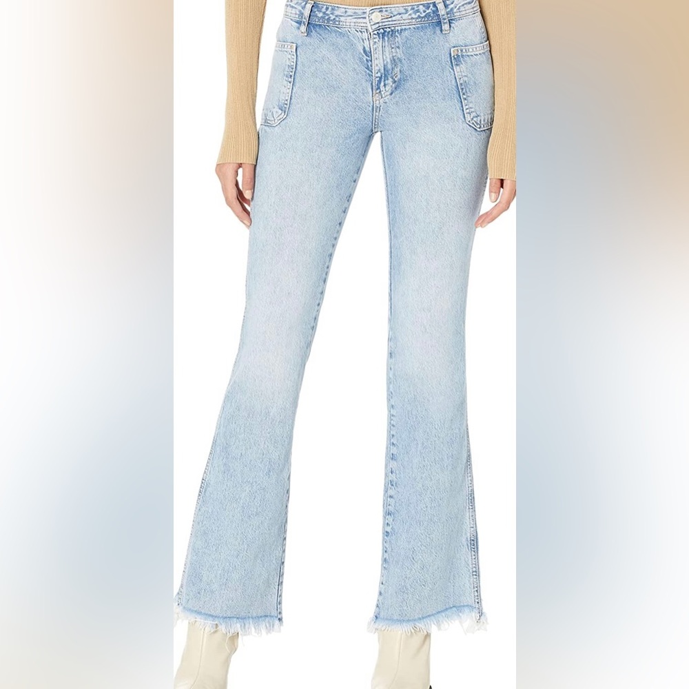 Free People We The Free Izzy Fray Hem in Blue Trance